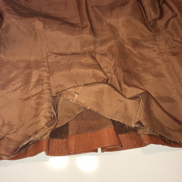 Etienne Aigner Authentic Vintage Leather Jacket Firted Size 10 Brown - Picture 14 of 16